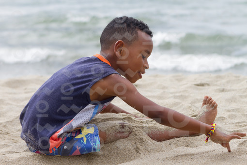 Niño en Playa de Coveñas,Sucre / Child in Coveñas Beach,Sucre